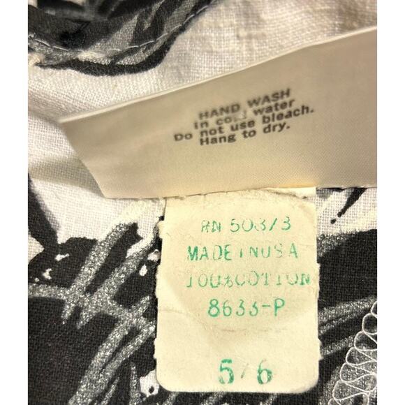 Vtg Italian Dressing Square Peplum, Blk/Wht Cocktail Dress, 40s inspired USA 5/6 - Picture 9 of 9